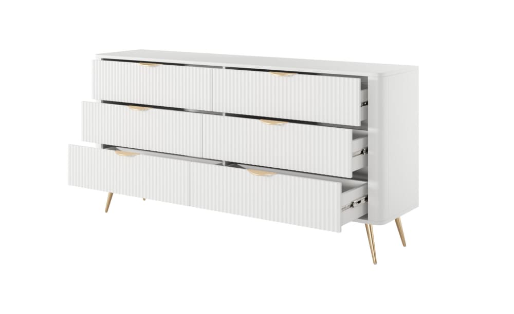 Kommode Weiß 163 x 38 x 81 cm - Maisons Du Monde