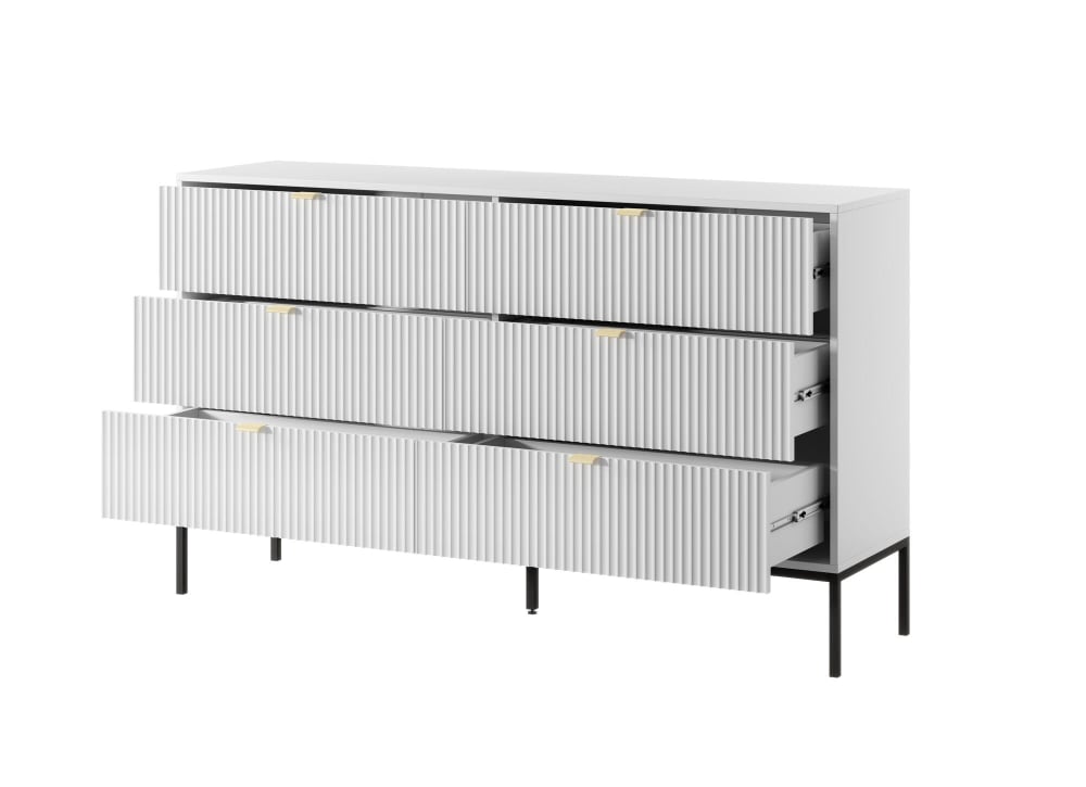 Kommode Weiß Schwarz 154 x 39 x 91 cm - Maisons Du Monde