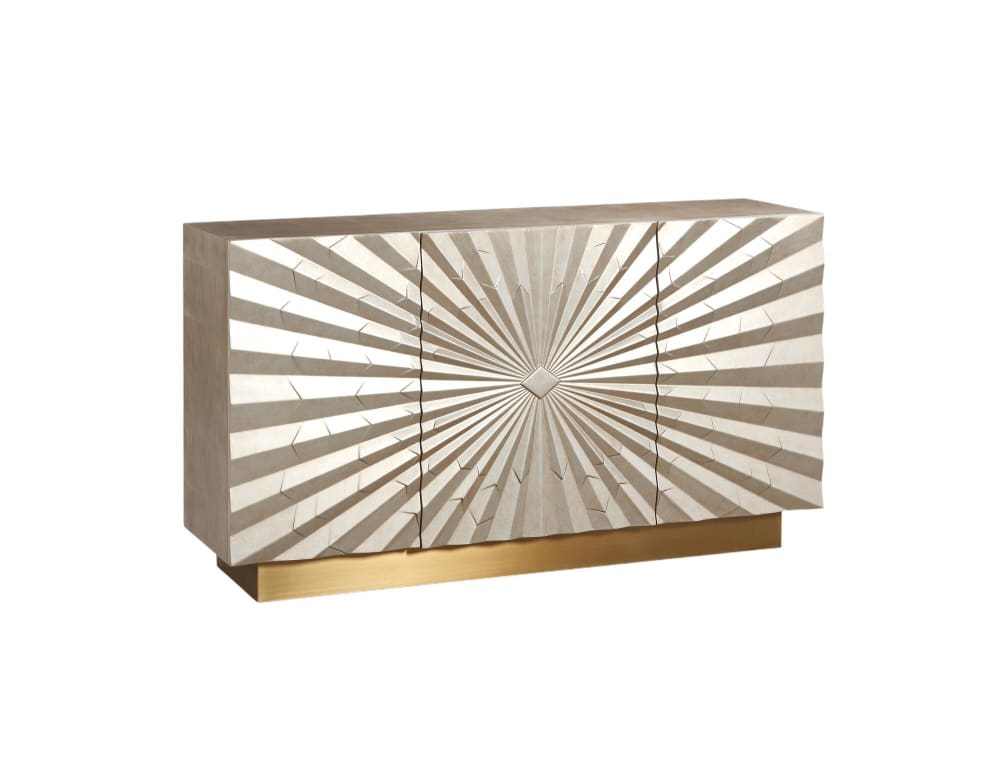 Furnlux Sideboard Gold 150 x 40 x 82 cm style classic chic Gold Spanplatte