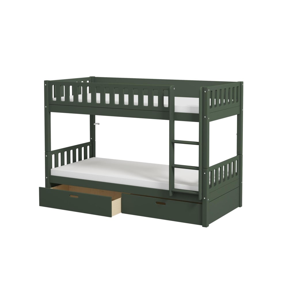 Etagenbett Massivholz Kiefer Grün 90x200 - Maisons Du Monde