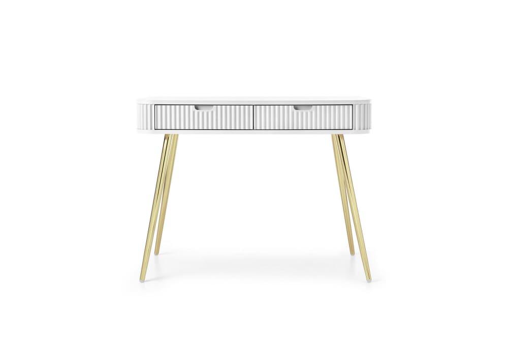 Konsolentisch Weiß Gold 103 x 49 x 80 cm - Maisons Du Monde