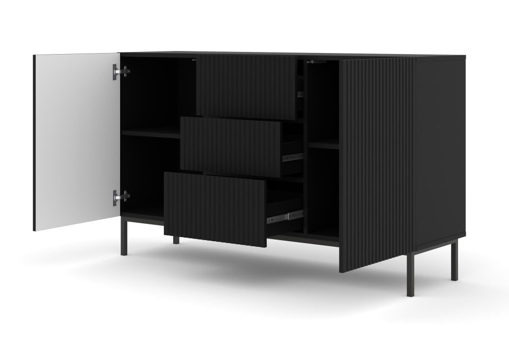 Sideboard Schwarz 150 x 42 x 89 cm - Maisons Du Monde