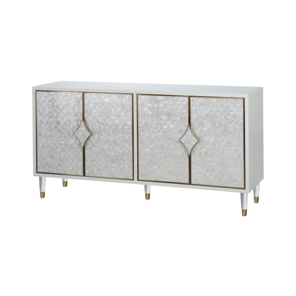 Furnlux Sideboard Grau 163 x 48 x 82 cm style classic chic Grau Spanplatte