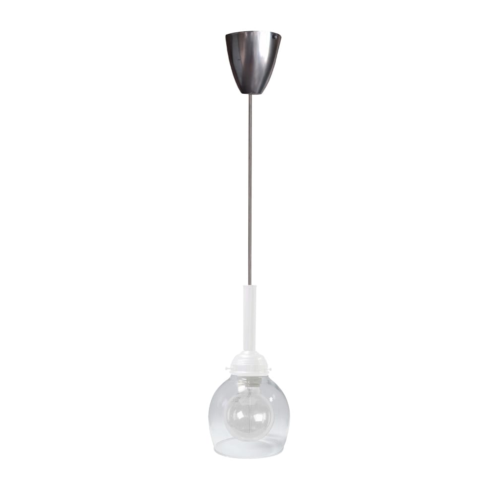Suspension métal cable cloche blanc D15cm — vue 4