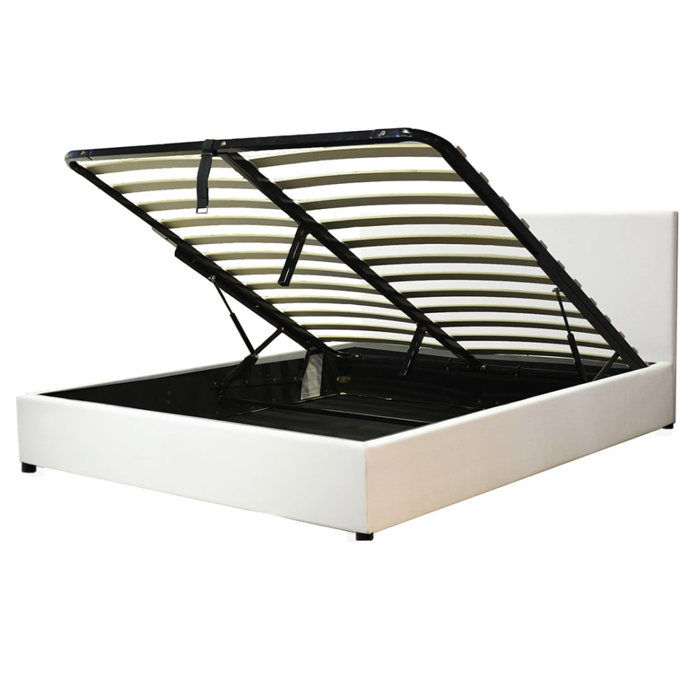 Lit coffre en simili - cuir
