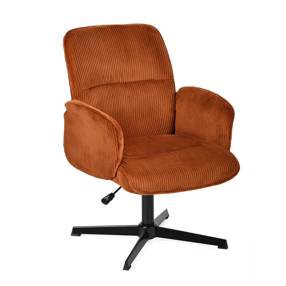Meubles Cosy 360° drehbarer verstellbarer Bürostuhl Cord rot style modern - Metall