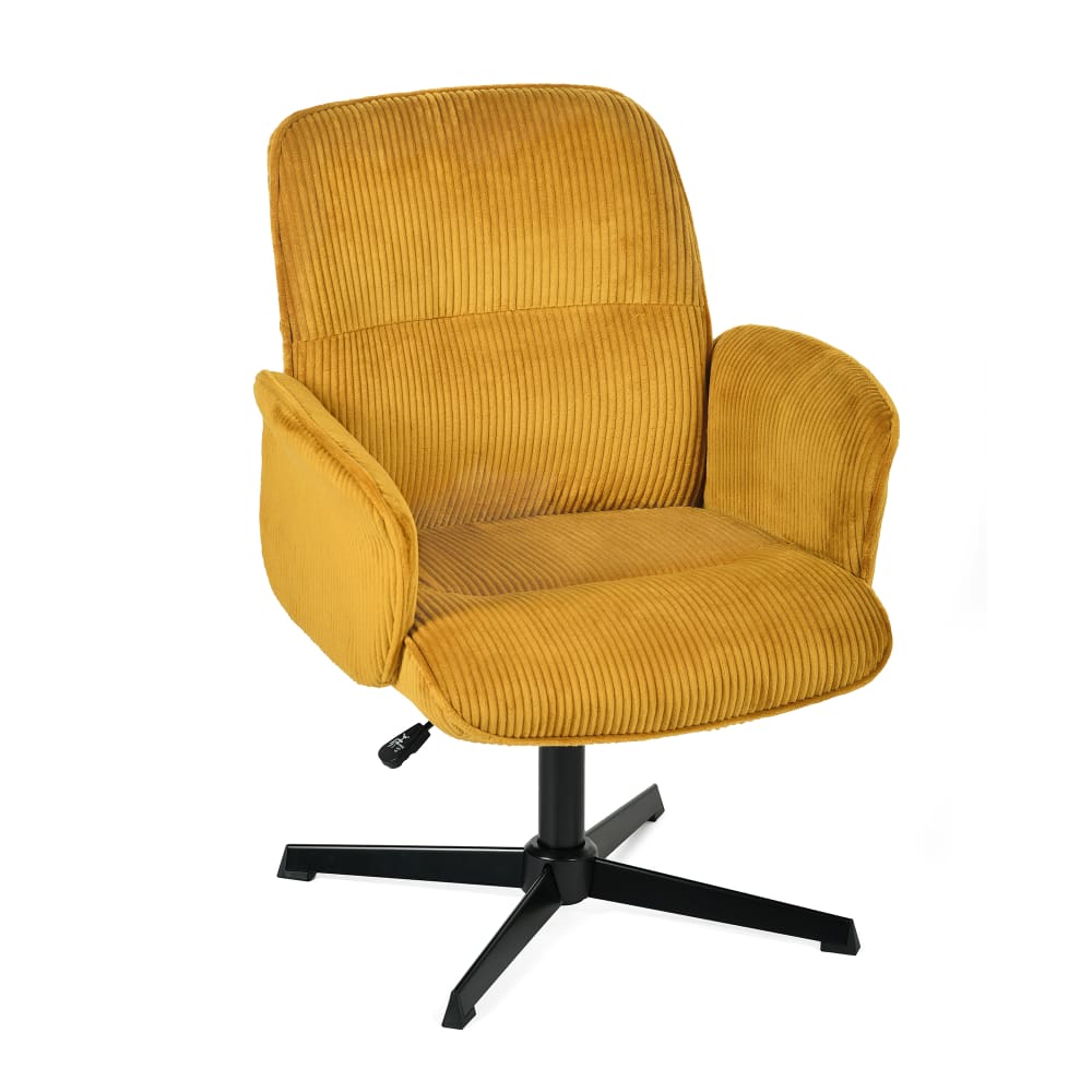 chaise de bureau pivotante - jaune