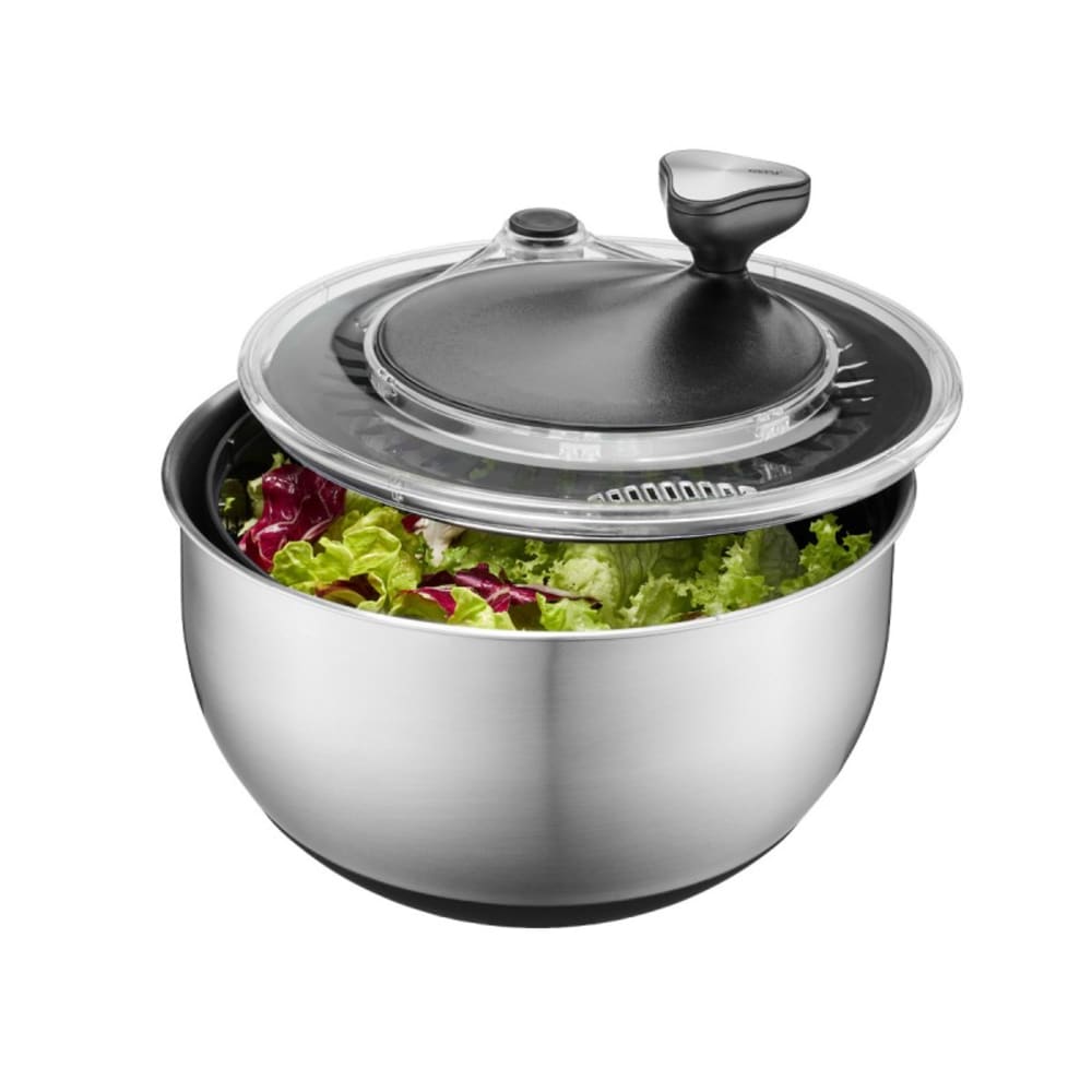 Essoreuse à salade inox avec couvercle fraîcheur - 4,5 l Essoreuse à salade inox avec couvercle fraîcheur - 4,5 l