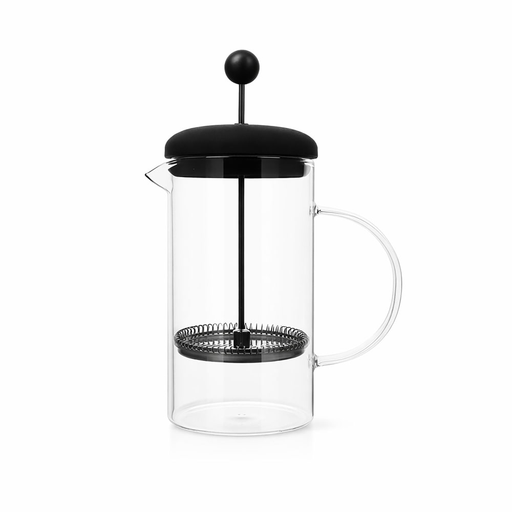 Cafetière à piston 600ml noire en verre Cafetière à piston 600ml noire en verre