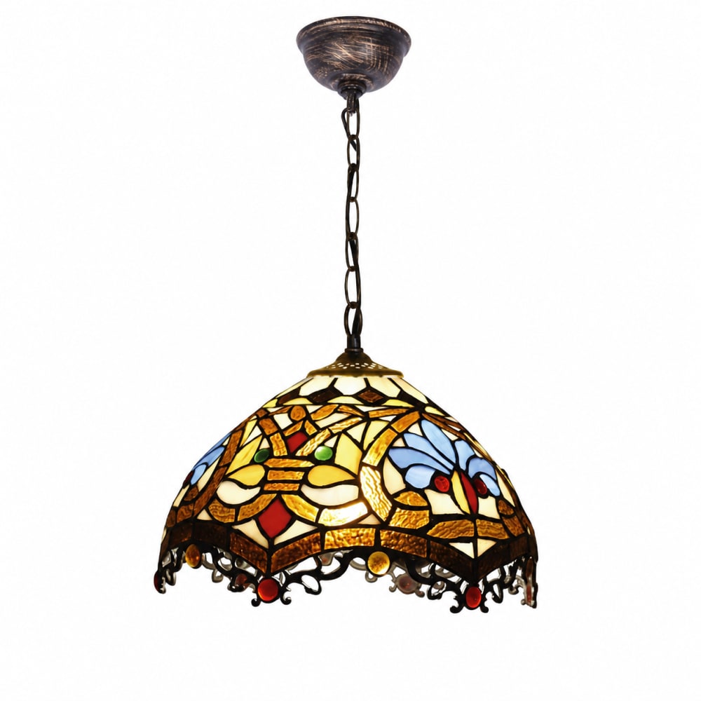 suspension verre multicolore