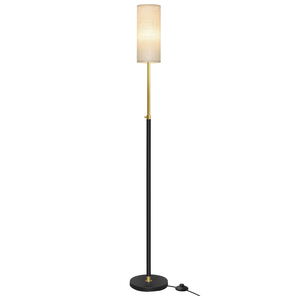Lampadaire avec interrupteur au pied ampoule 9w incluse 148 cm noir Lampadaire avec interrupteur au pied ampoule 9w incluse 148 cm noir