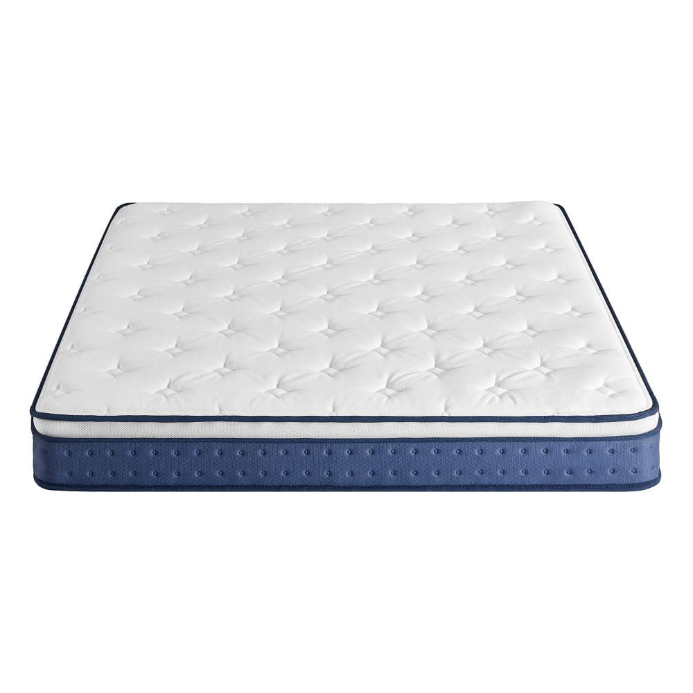 Matelas à mémoire de forme gel 160 x 200 cm soutien 7 zones bleu Matelas à mémoire de forme gel 160 x 200 cm soutien 7 zones bleu