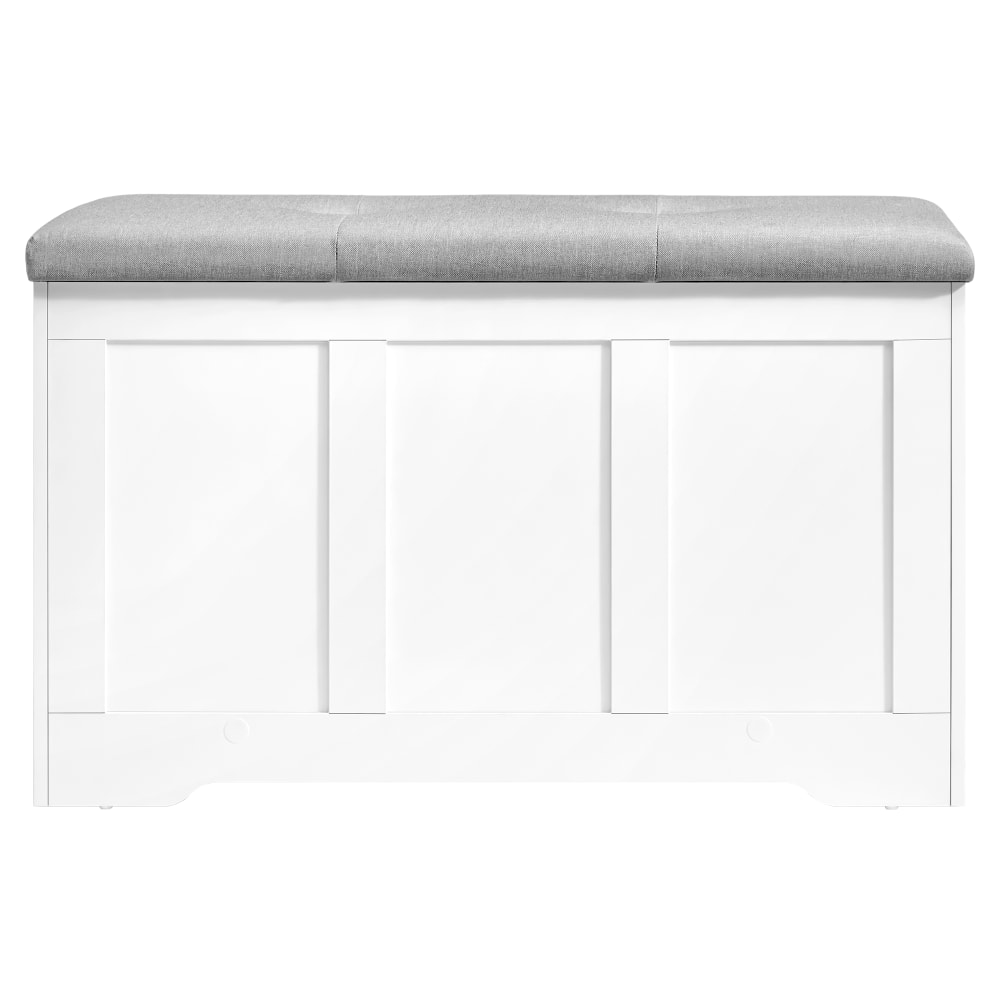 Coffre de rangement 2 charnières de sécurité blanc et gris — Beyit