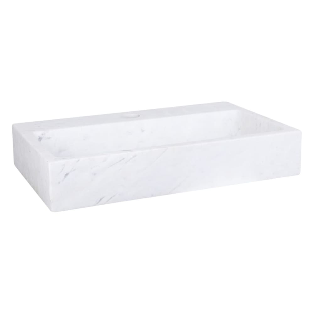 Differnz Handwaschbecken Weiß H7xB24xL38cm Weiß Marmor