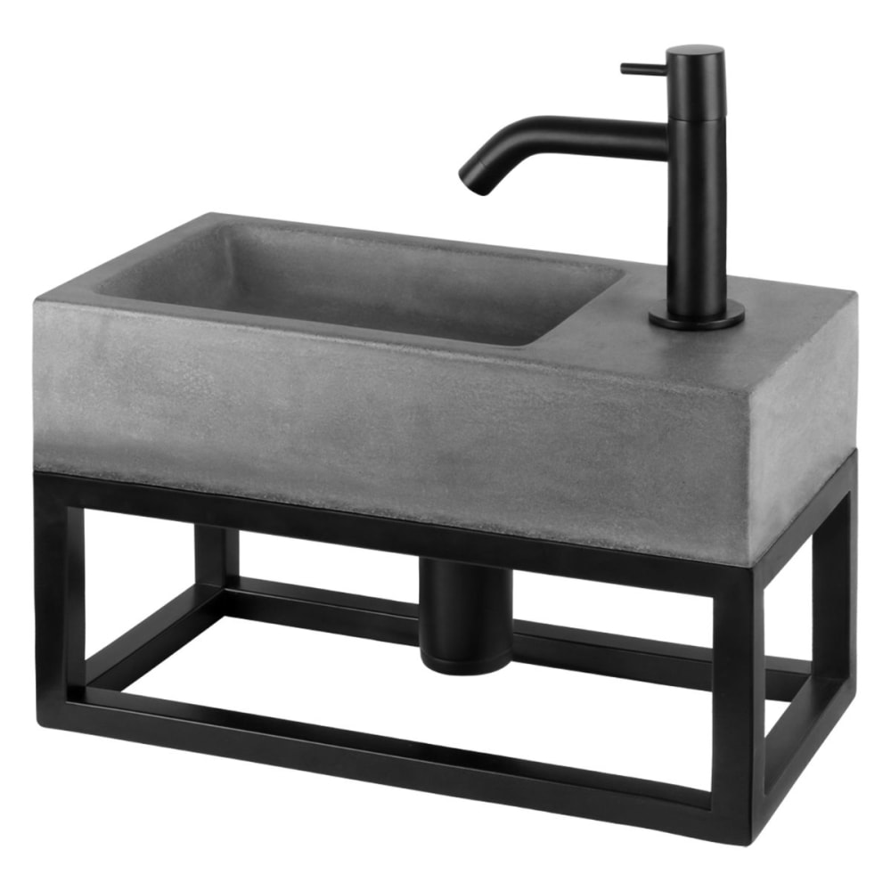Lavabo gris foncé  h9xl18.5xl38.5cm