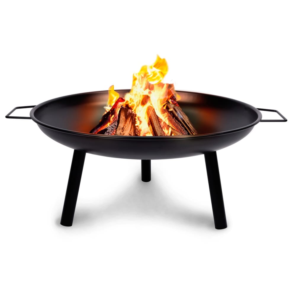Alpina Feuerschale Schwarz Metall H29xB61xL61cm style modern Schwarz Metall