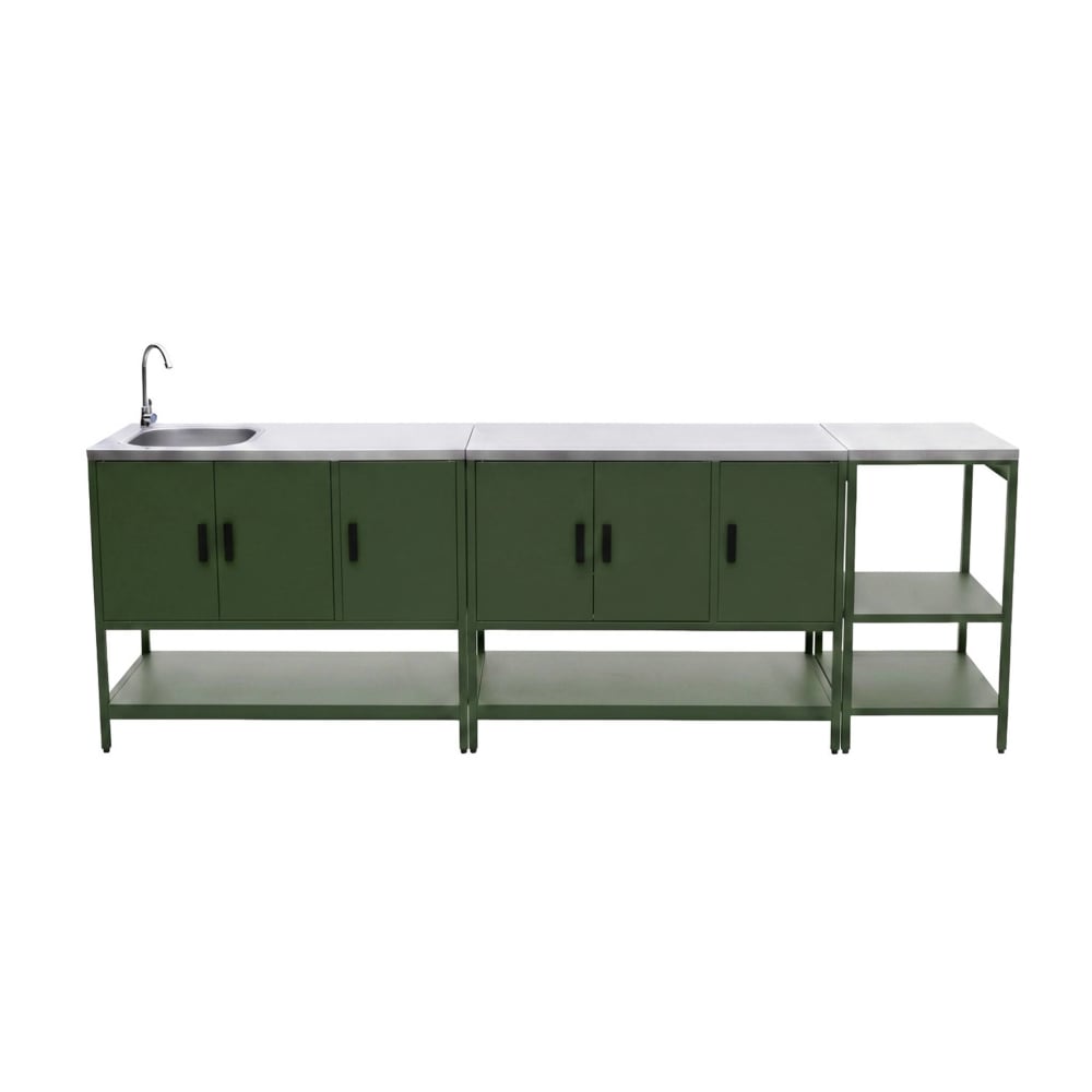 Cuisine extérieure 3 - vert acier