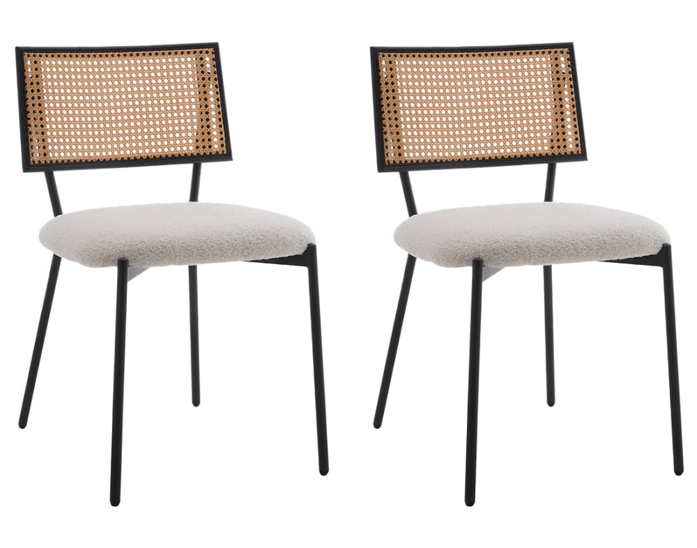 Lot de 2 chaises cannage