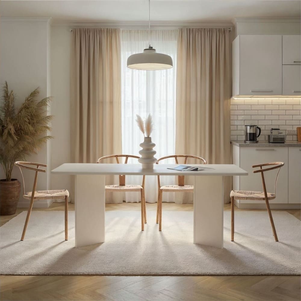 Esstisch mit rechteckiger Tischplatte L180 cm - - Maisons Du