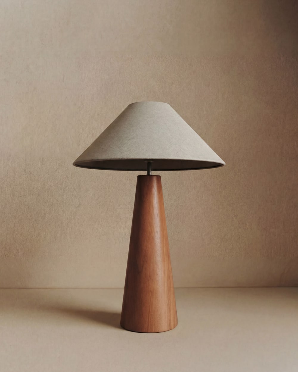 Lampe de table en métal couleur marron et naturelle de 56cm — vue 3
