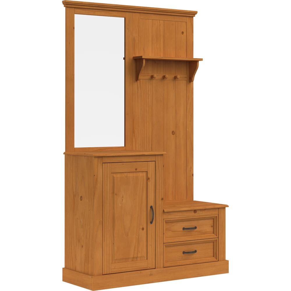 Armoire avec miroir et - pin
