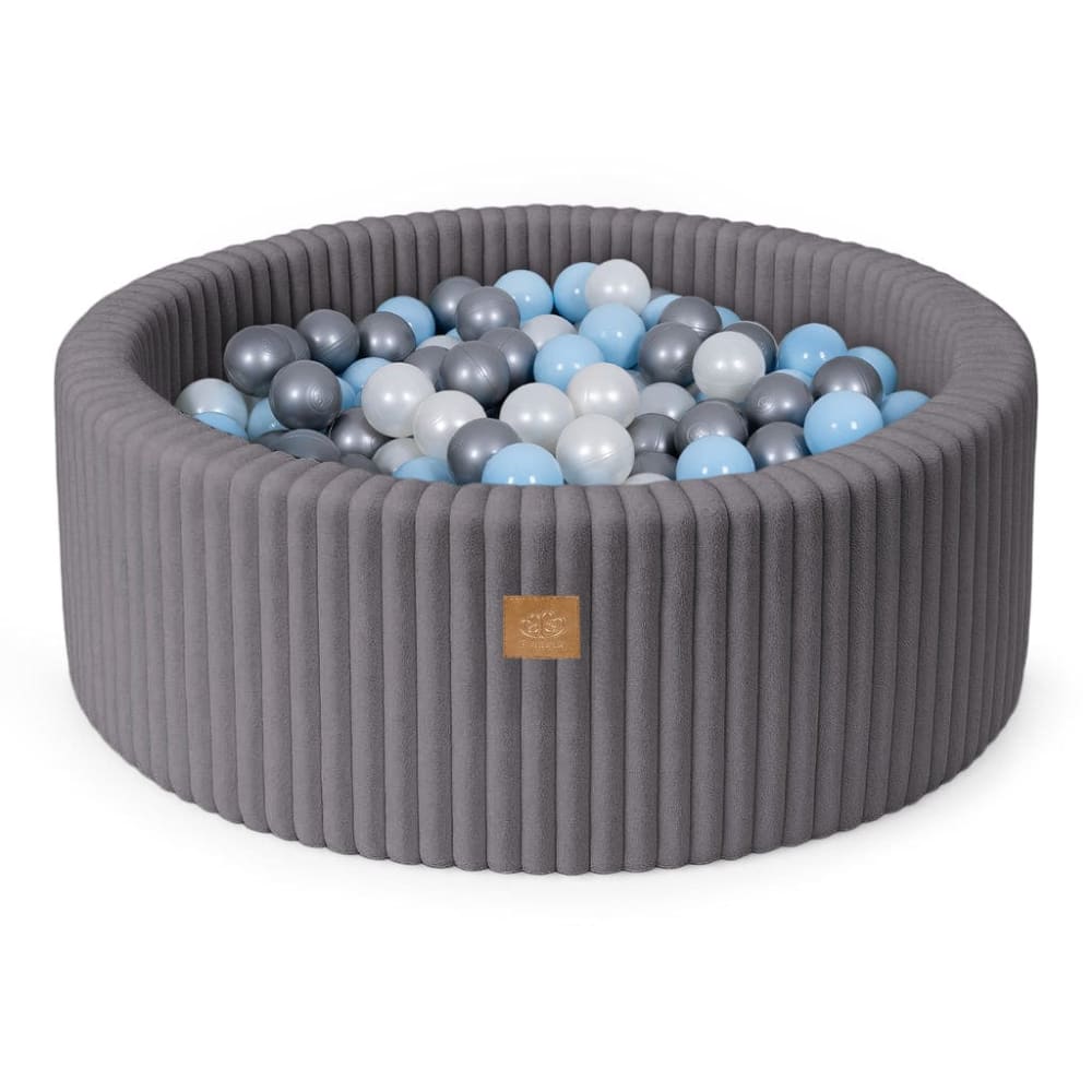 MeowBaby Bällebad für Babys aus Cord – 200 Bälle style modern TAUPE Öko-Tex Zertifikat PES - POLYESTER Kinder
