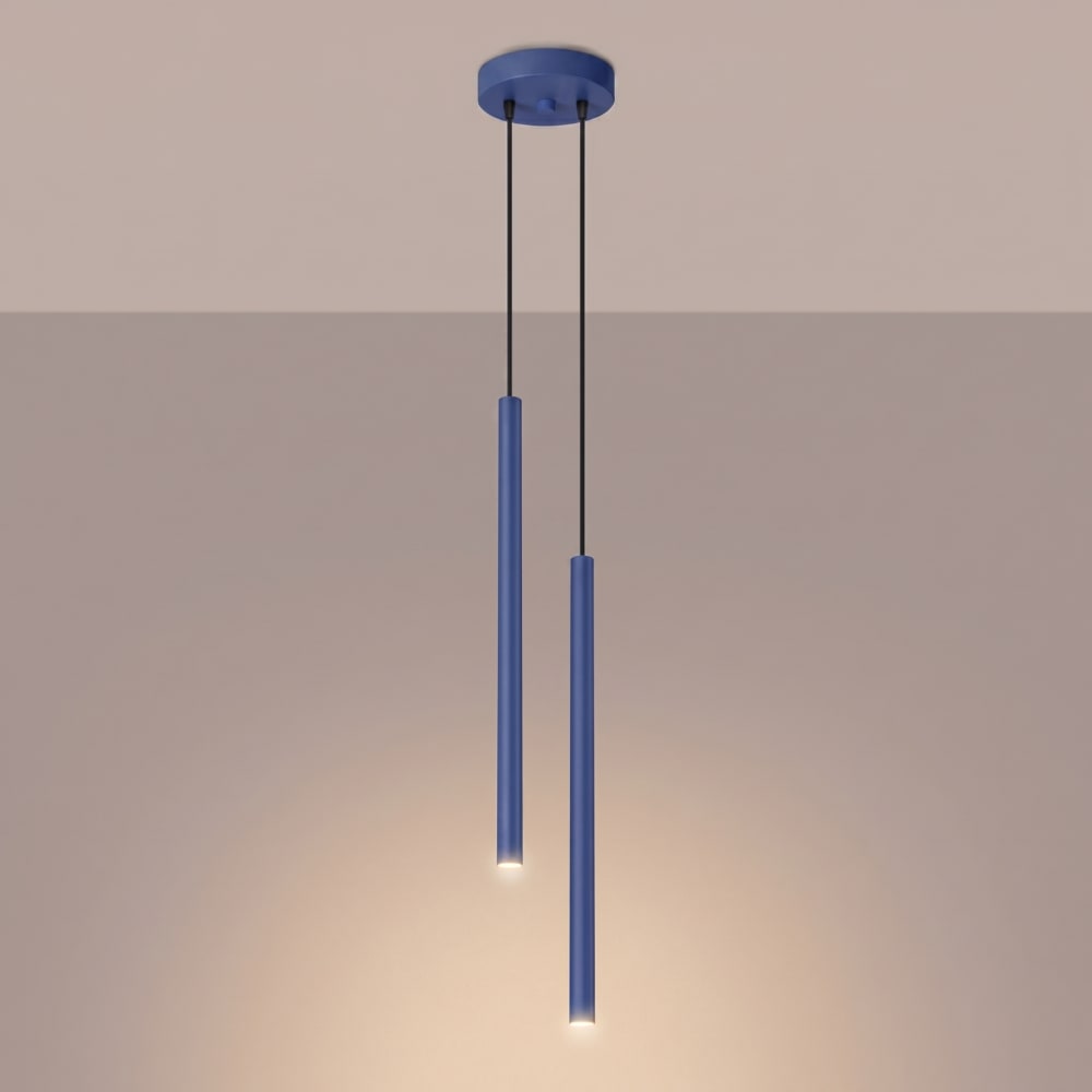 Lampe suspendues acier outremer h 118 cm — vue 4