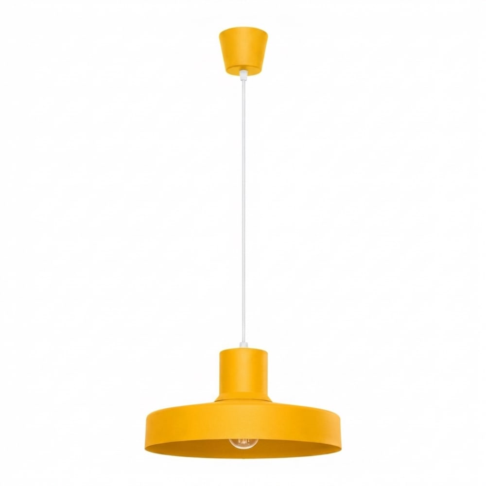 Sollux Lighting Hängeleuchten aus Stahl in gelb style modern - Edelstahl
