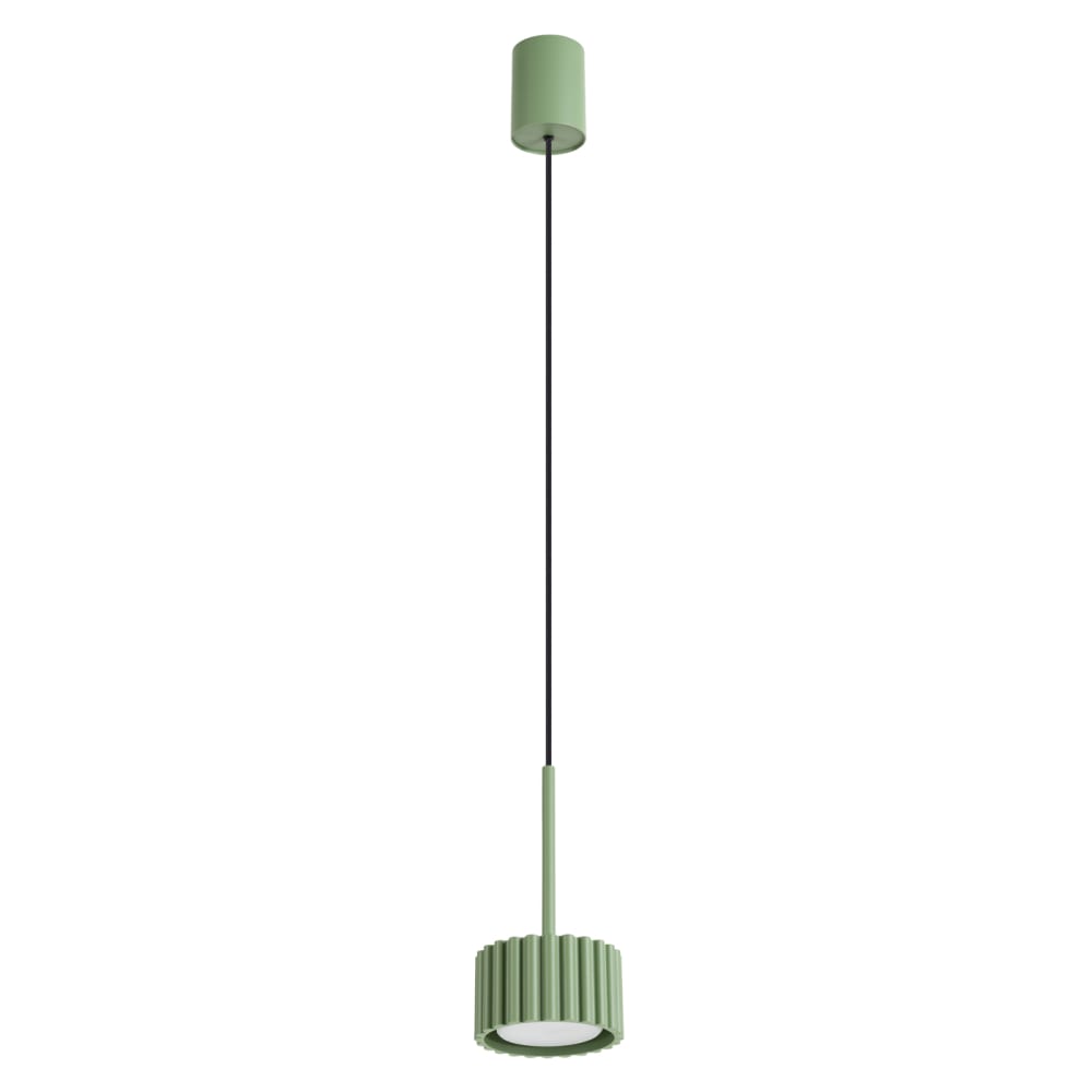 Lampe suspendues aluminium sauge h 125 cm