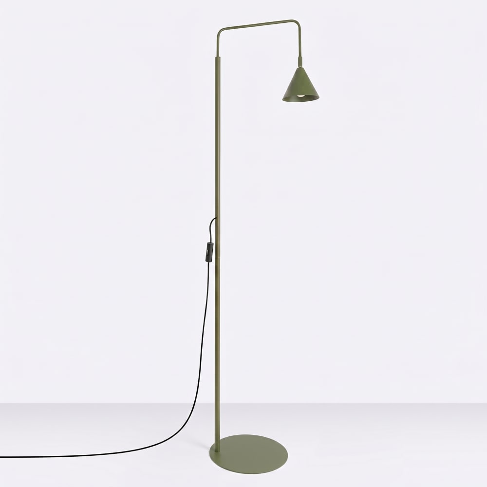 Lampadaires acier vert olive h 165 cm — vue 3