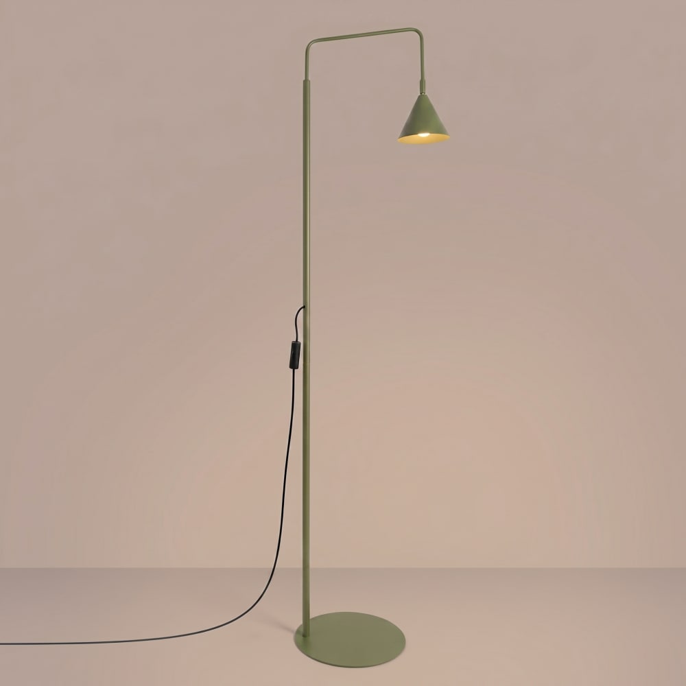 Lampadaires acier vert olive h 165 cm — vue 4