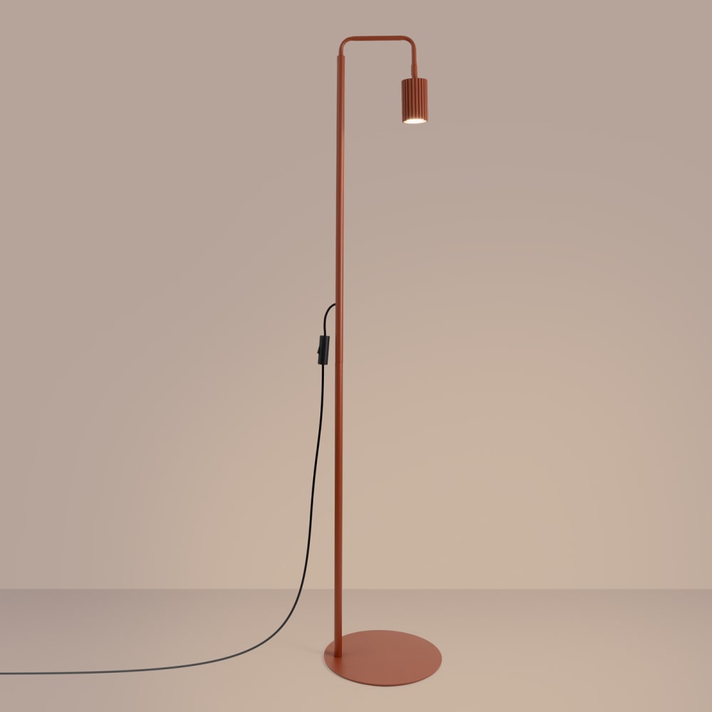 Lampadaires aluminium ocre rouge h 160 cm — vue 4
