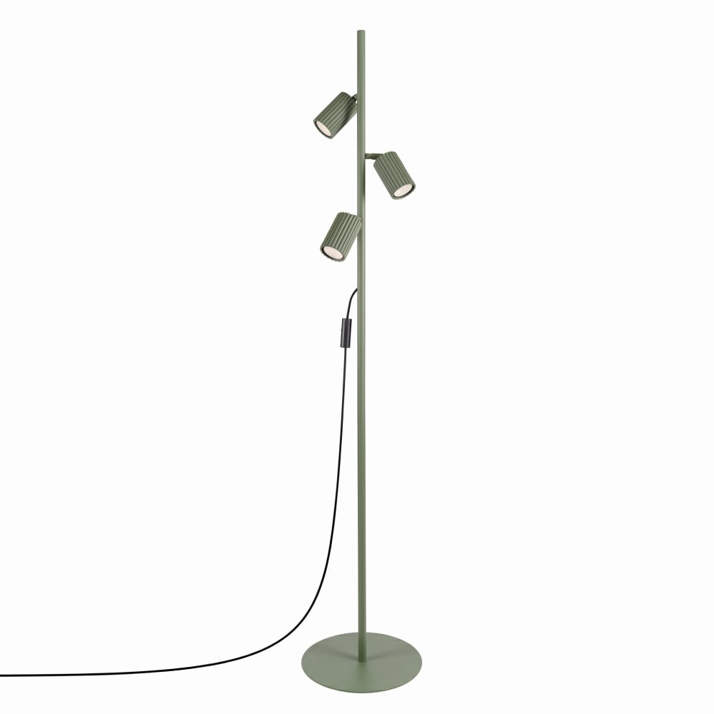 Lampadaires aluminium vert olive h 155 cm