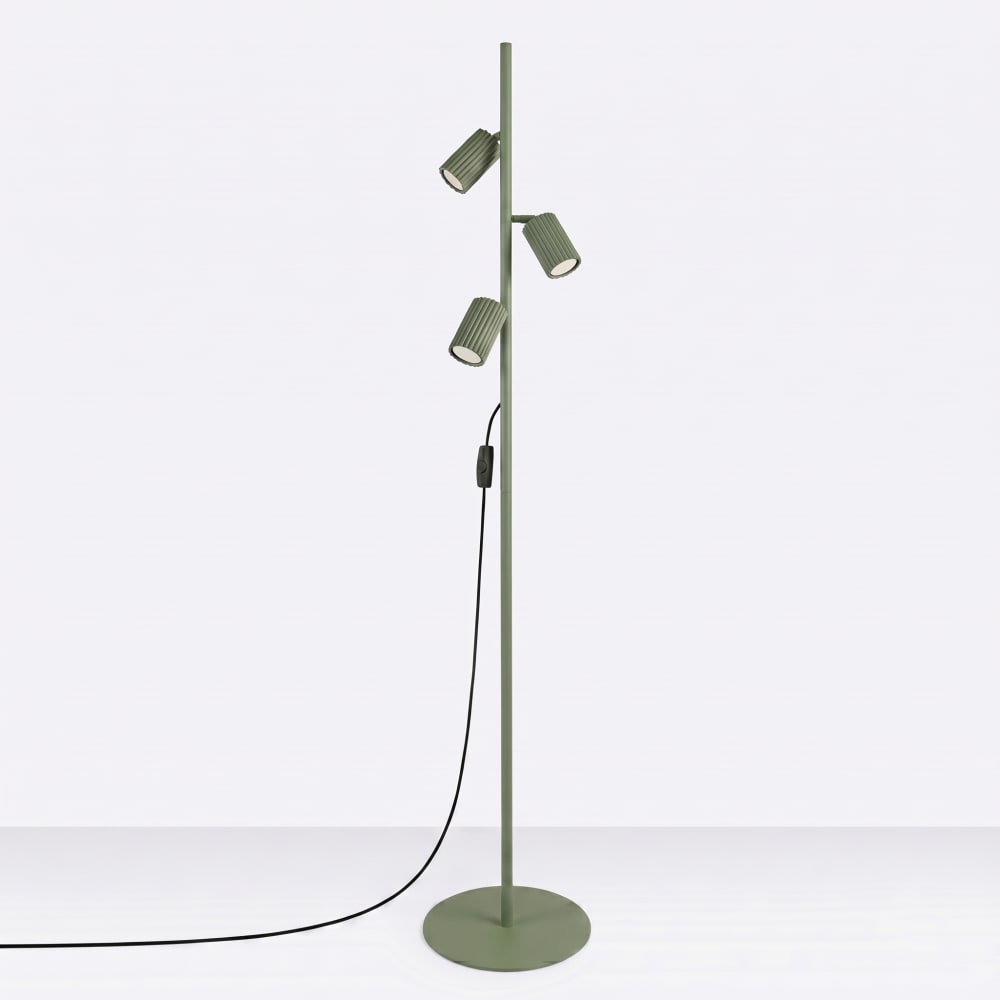 Lampadaires aluminium vert olive h 155 cm — vue 3