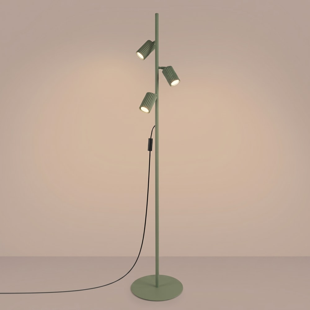 Lampadaires aluminium vert olive h 155 cm — vue 4