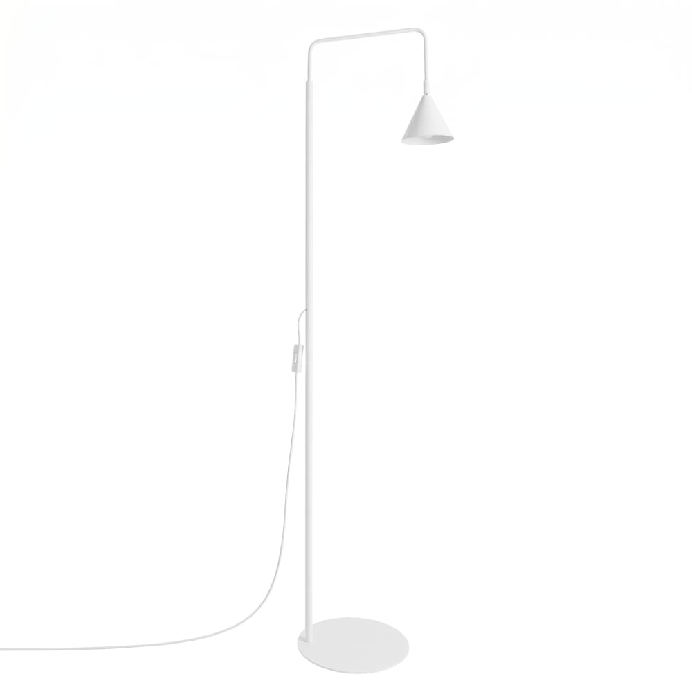 Lampadaires acier blanc h 165 cm