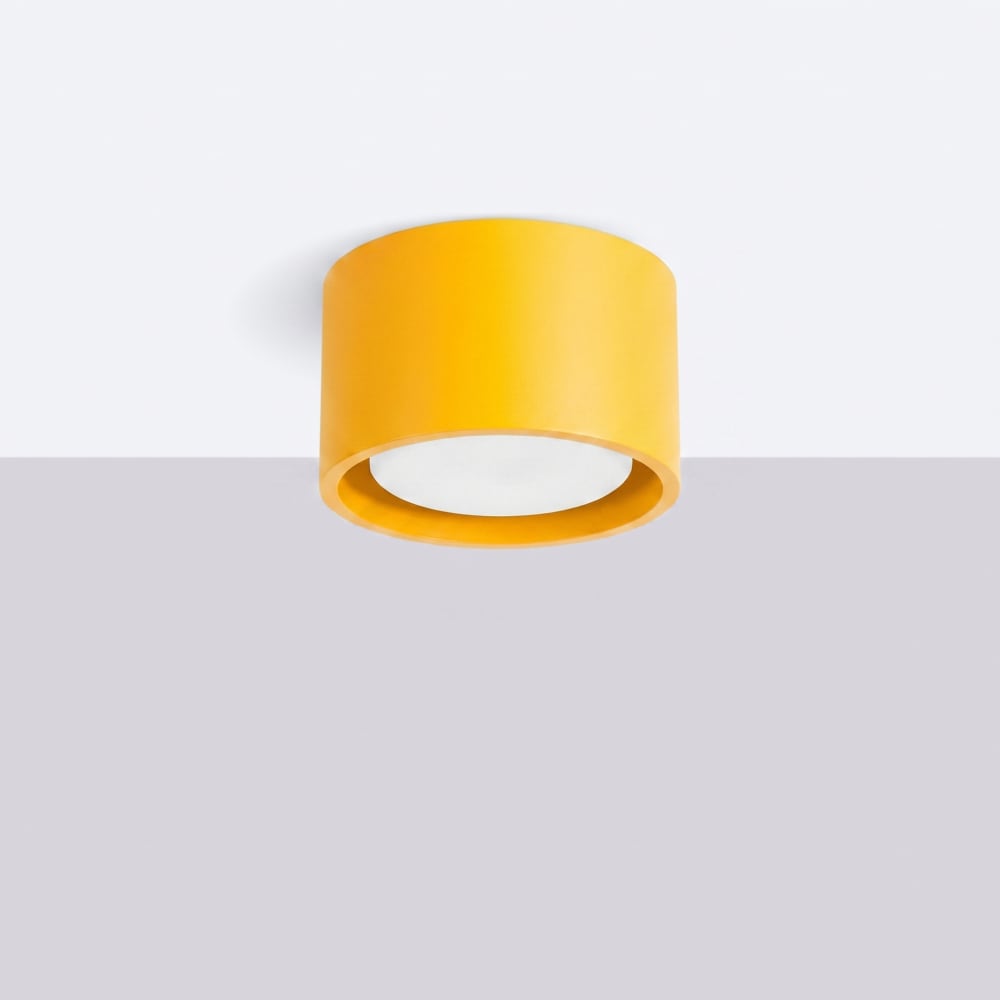 Plafonniers aluminium jaune h 6 cm — vue 3