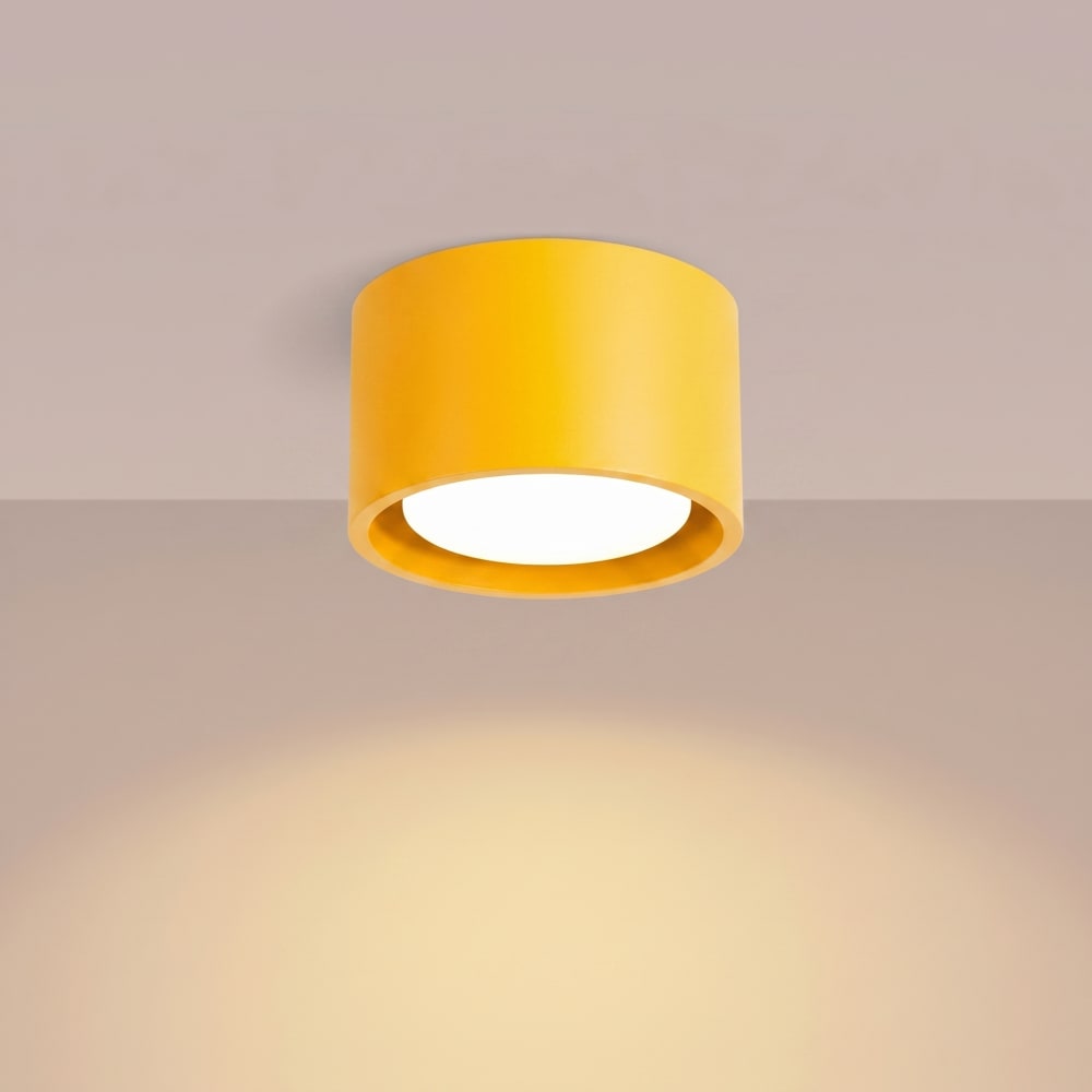 Plafonniers aluminium jaune h 6 cm — vue 4