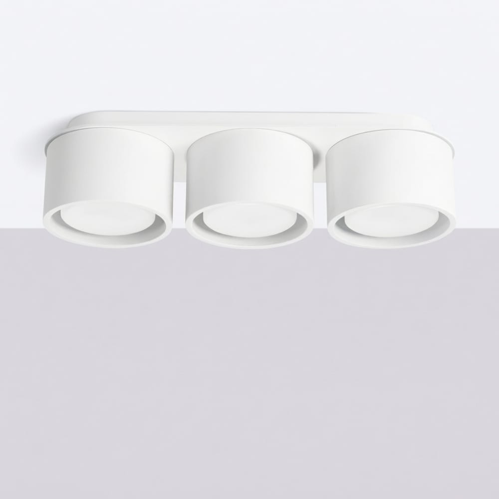 Plafonniers aluminium blanc h 8.2 cm — vue 3