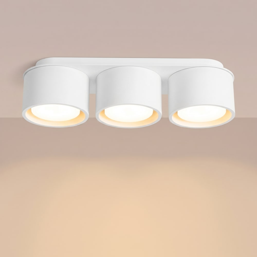 Plafonniers aluminium blanc h 8.2 cm — vue 4