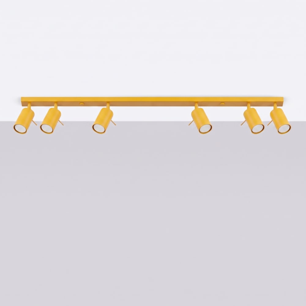 Plafonniers acier jaune h 16 cm — vue 3