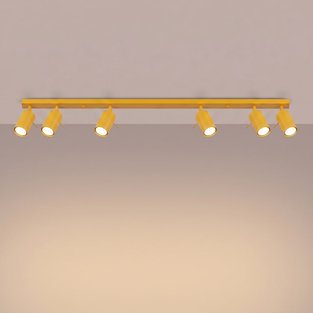 Plafonniers acier jaune h 16 cm — vue 4