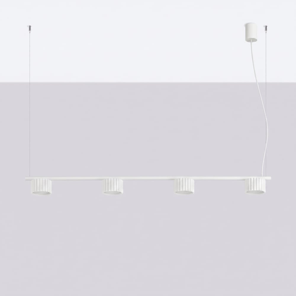 Kronleuchter aus Aluminium in weiß - Maisons Du Monde