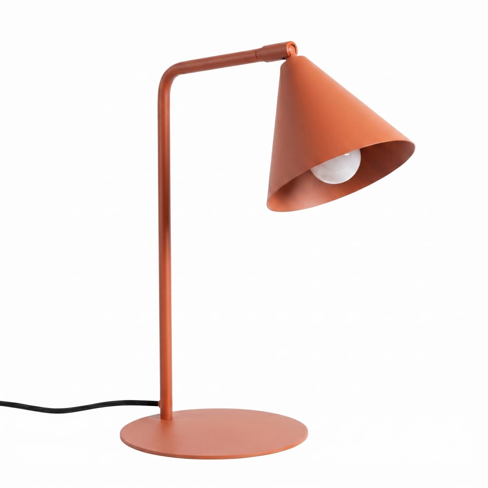 Lampe de bureau acier ocre rouge h 35 cm Lampe de bureau acier ocre rouge h 35 cm