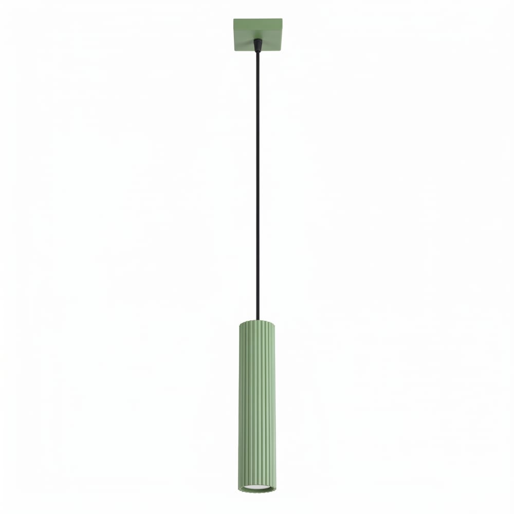 Lampe suspendues aluminium sauge h 118 cm