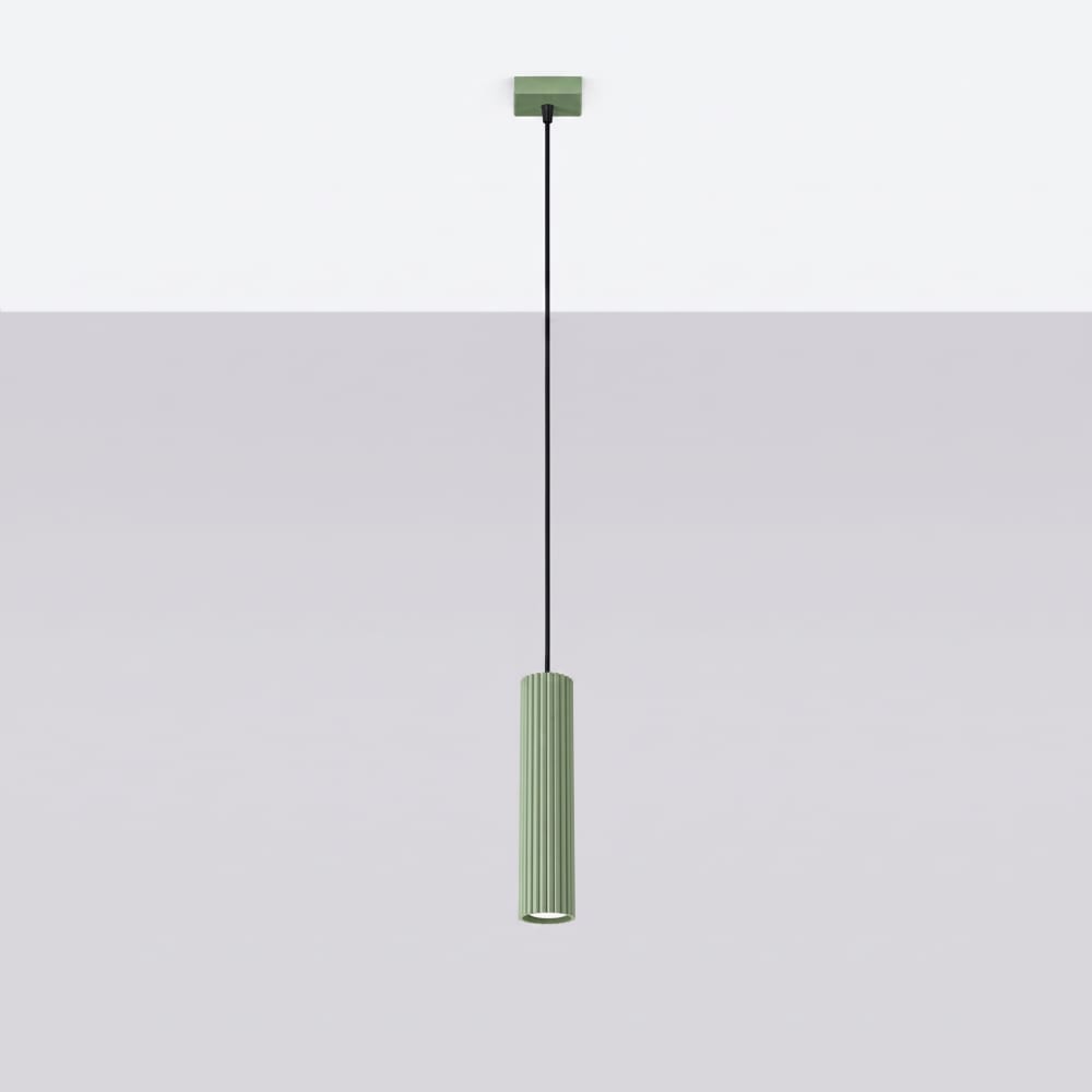 Lampe suspendues aluminium sauge h 118 cm — vue 3