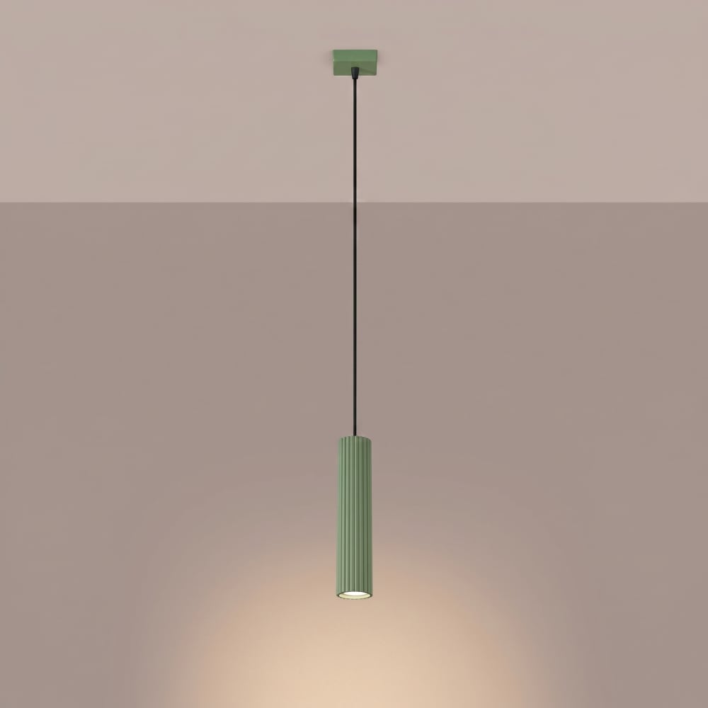 Lampe suspendues aluminium sauge h 118 cm — vue 4