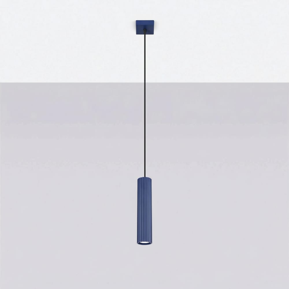Lampe suspendues aluminium outremer h 118 cm — vue 3