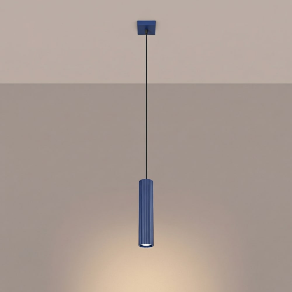 Lampe suspendues aluminium outremer h 118 cm — vue 4
