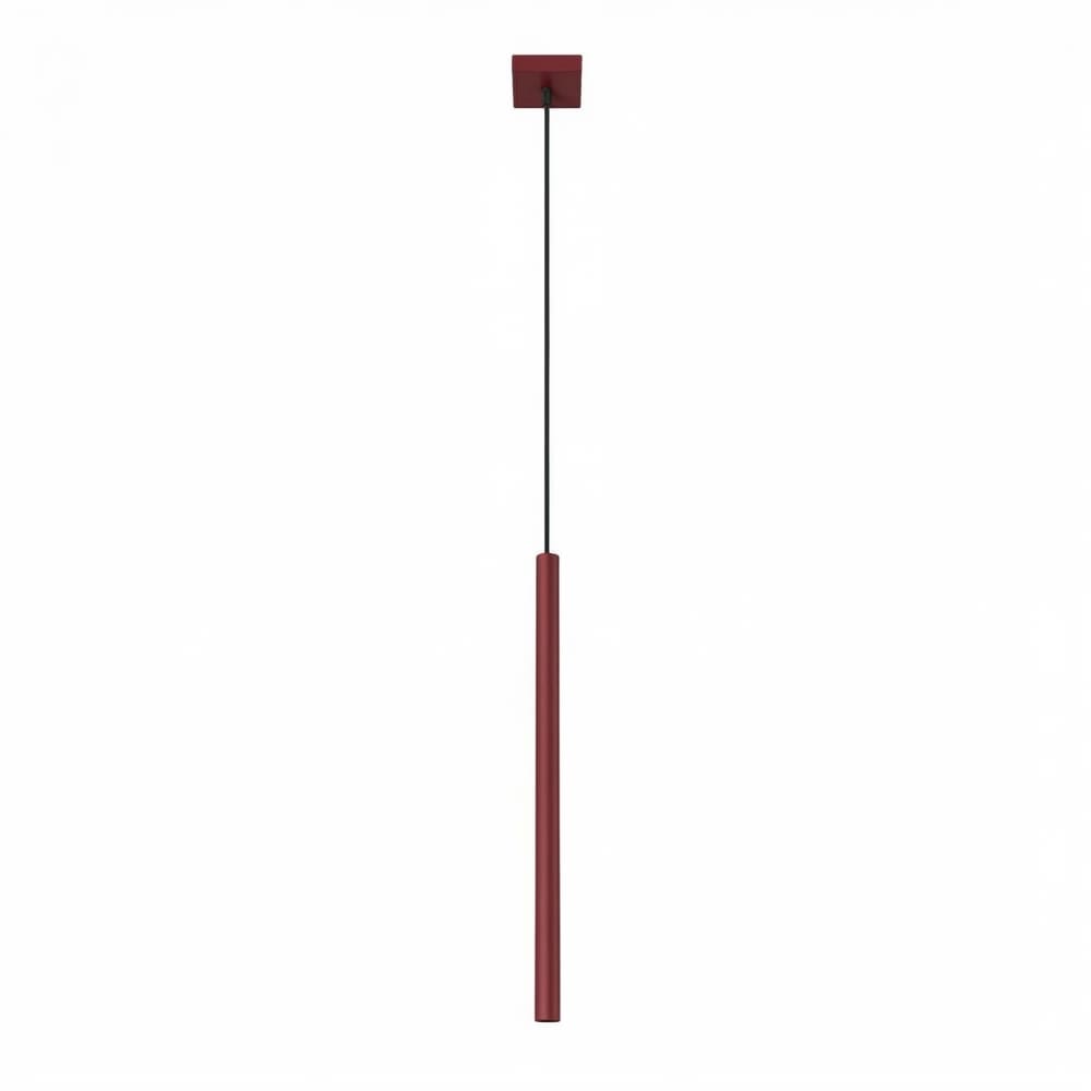 Lampe suspendues acier bordeaux h 120 cm